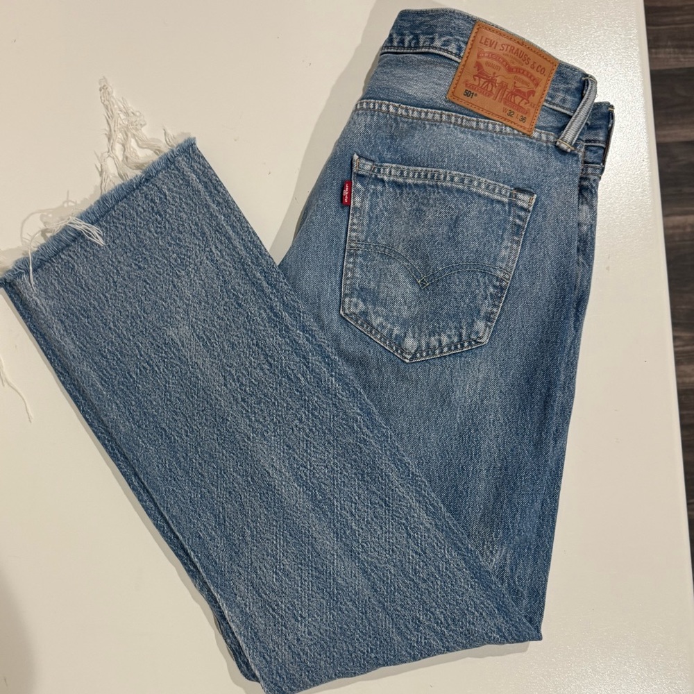 Vintage Levi’s frayed 501s.